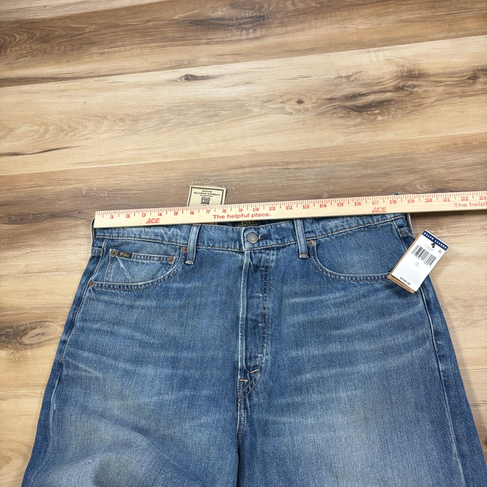 Polo Ralph Lauren Relaxed Straight Crop Jeans Womens 33 Distressed Cotton NEW - Picture 6 of 11